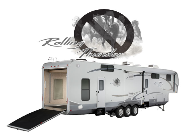Open Range RV dicontinues the Rolling Thunder Toy Hauler 5th wheel camper
