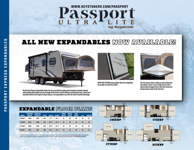 Keystone Passport ultra lite expandable travel trailer RV camper